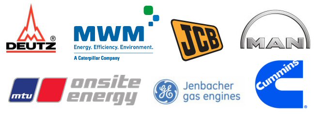 Supported Brands - Gas Generators - CAT - Jenbacher - MWM - MTU - Deutz - MAN